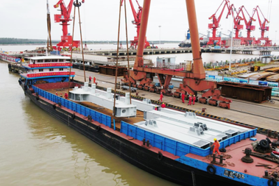 江苏:常泰长江大桥钢结构工程首批杆件发运